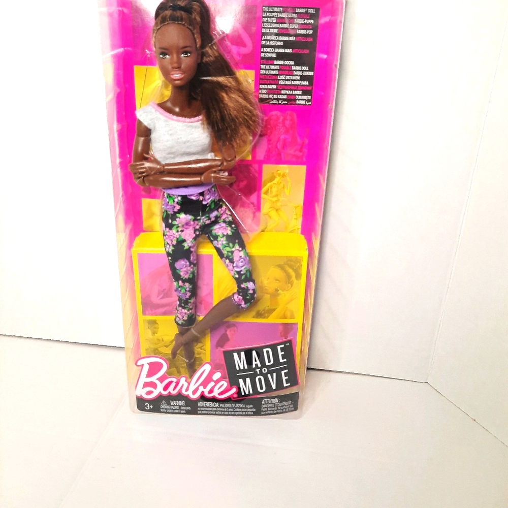 Barbie Made To Move African American Floral Yoga